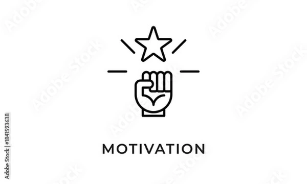 Obraz Motivation Icon Or Logo Isolated Vector Illustration