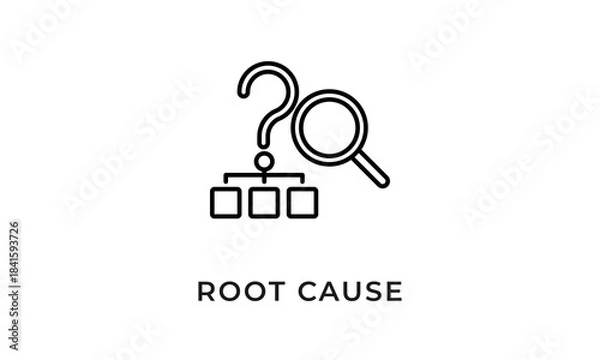 Obraz Root Cause Icon Or Logo Isolated Vector Illustration