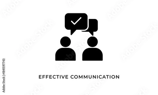 Obraz Effective Communication Icon Or Logo Isolated Vector Illustration