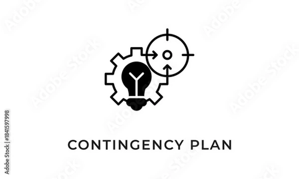 Obraz Contingency Plan Icon Or Logo Isolated Vector Illustration