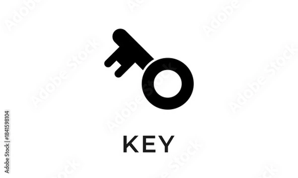 Obraz Key Icon Or Logo Isolated Vector Illustration