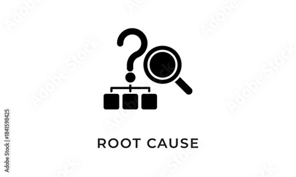 Obraz Root Cause Icon Or Logo Isolated Vector Illustration