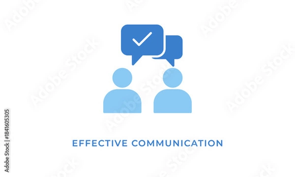 Obraz Effective Communication Icon Or Logo Isolated Vector Illustration