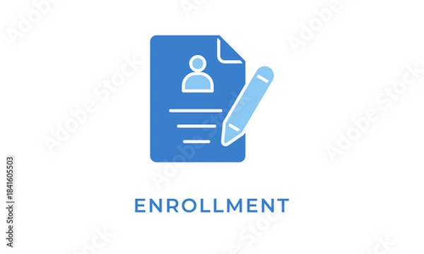 Obraz Enrollment Icon Or Logo Isolated Vector Illustration