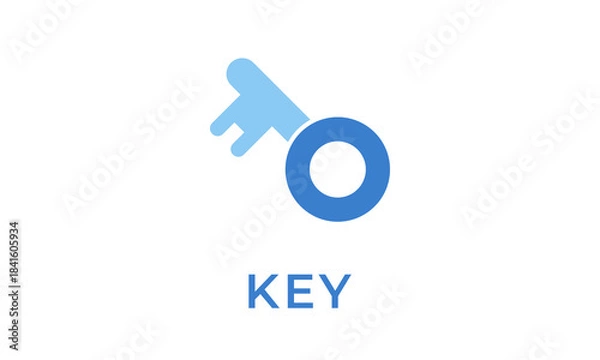 Obraz Key Icon Or Logo Isolated Vector Illustration