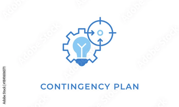 Obraz Contingency Plan Icon Or Logo Isolated Vector Illustration