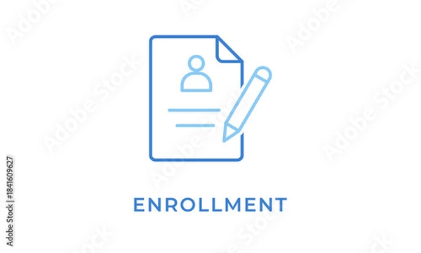Obraz Enrollment Icon Or Logo Isolated Vector Illustration