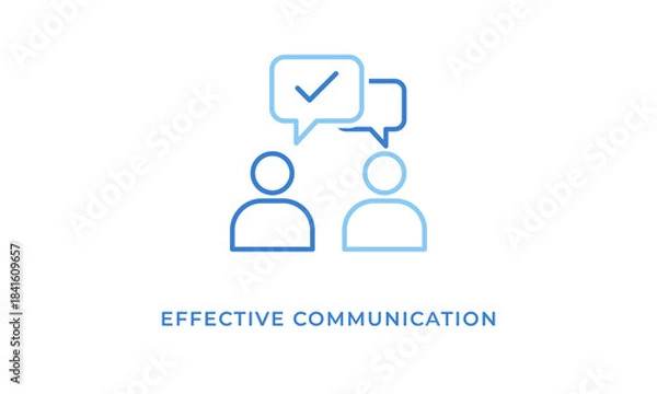 Obraz Effective Communication Icon Or Logo Isolated Vector Illustration