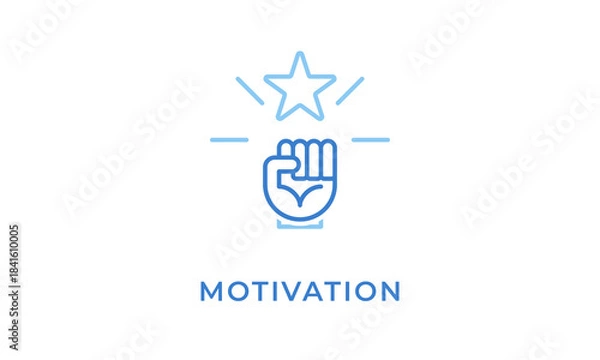 Obraz Motivation Icon Or Logo Isolated Vector Illustration