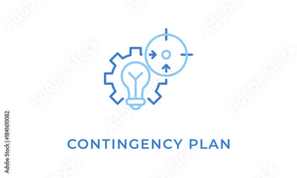 Obraz Contingency Plan Icon Or Logo Isolated Vector Illustration