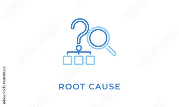 Obraz Root Cause Icon Or Logo Isolated Vector Illustration