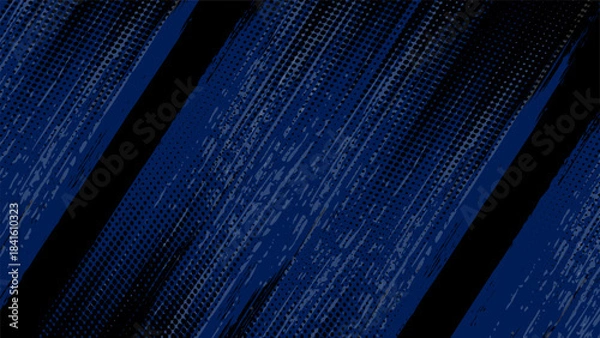 Fototapeta blue color pattern gradient grunge texture. Dots pop art comics sport style vector illustration Abstract background dark blue with modern corporate concept