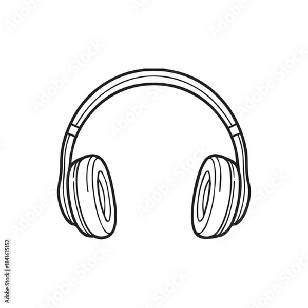 Obraz Simple Line Art Headphones