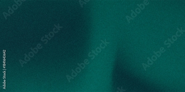 Obraz Dark green blue grainy gradient background, black backdrop, noise texture