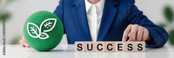 Obraz Achieving success with sustainable practices