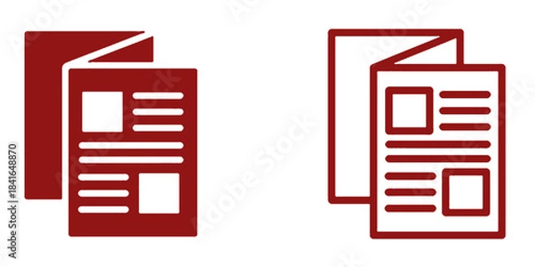 Fototapeta Brochure icon set multiple style collection