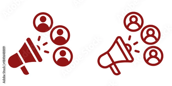 Fototapeta Public Relations icon set multiple style collection