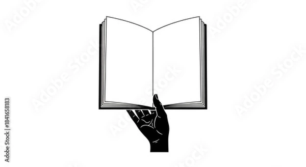 Fototapeta Holding the Open Book of Possibilities: An invitation to embark on a narrative journey