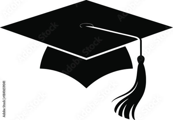 Obraz Graduation cap icon with tassel