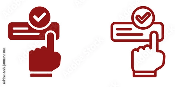 Fototapeta Apply icon set multiple style collection