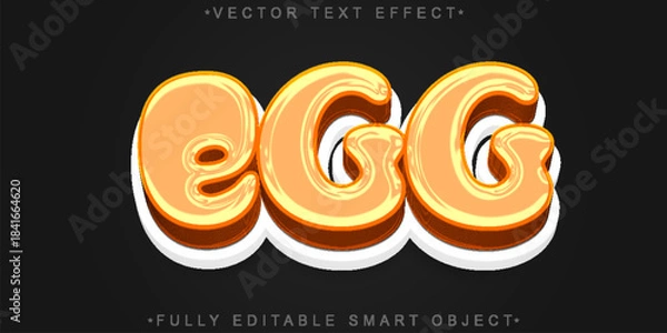 Obraz Egg Breakfast Fresh Vector Fully Editable Smart Object Text Effect