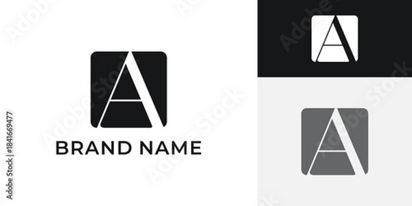 Obraz Elegant letter A logo design in a modern square shape