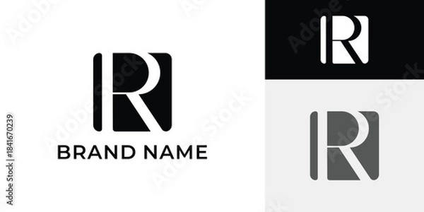 Obraz Modern monogram letter R logo design