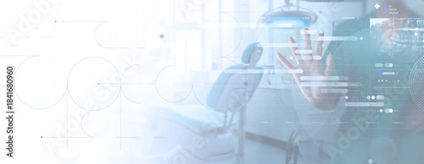 Obraz Futuristic Dental Technology Interface