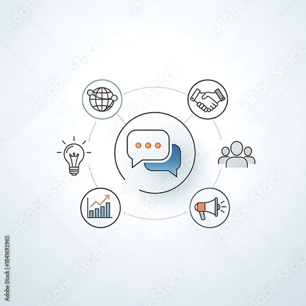 Fototapeta Cloud computing concept design with cloud icon symbol for business technology network communication and data illustration