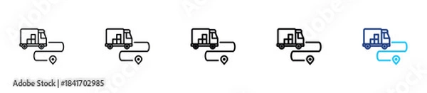 Fototapeta Tracking icon set outline vector concept illustrations
