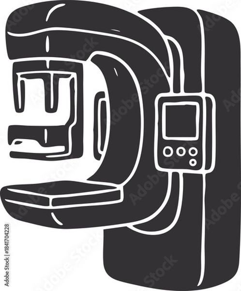 Fototapeta Medical Mammogram Machine Illustration