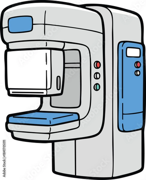 Fototapeta Medical Mammogram Machine Illustration
