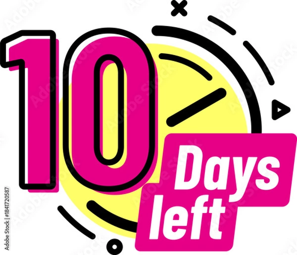 Obraz Ten days left countdown notification promotion banner
