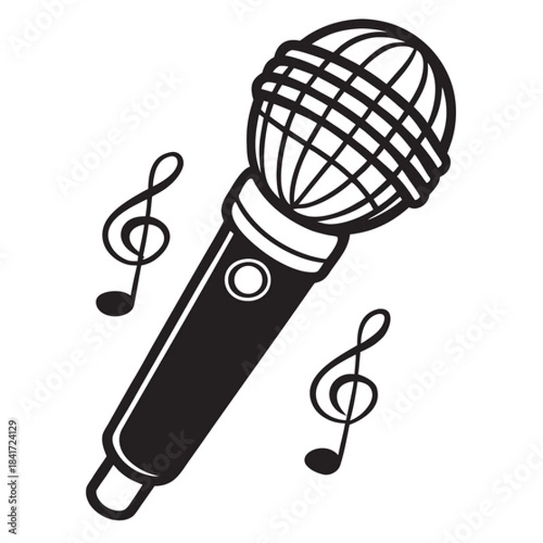 Obraz Microphone Vector Icon Illustration