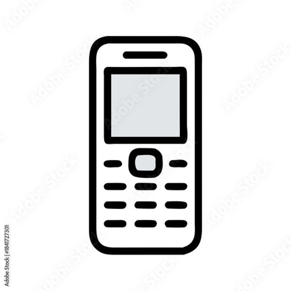 Obraz Button keypad phone isolated on transparent background
