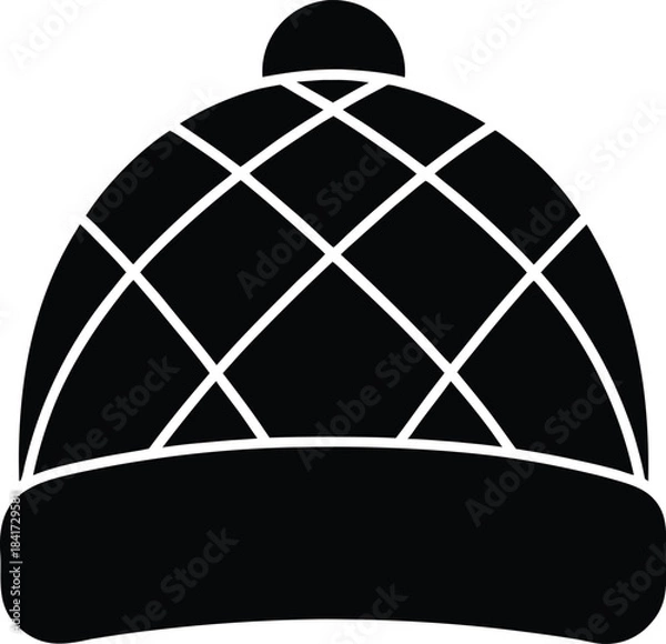Fototapeta Winter Hat Vector (Diamond Pattern)