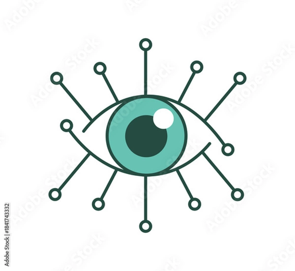 Obraz Digital Eye Network Connection logo