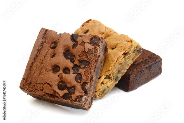 Obraz Fresh chocolate chip muffin close up. 