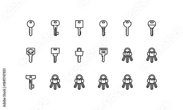 Fototapeta Vector illustration of a set of people icons and symbols