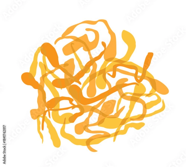 Obraz Cordyceps mushrooms. Vector isolated illustration
