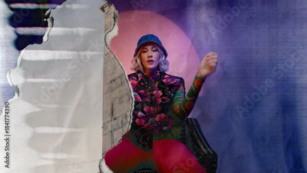 Obraz Paper Cut Transition 06