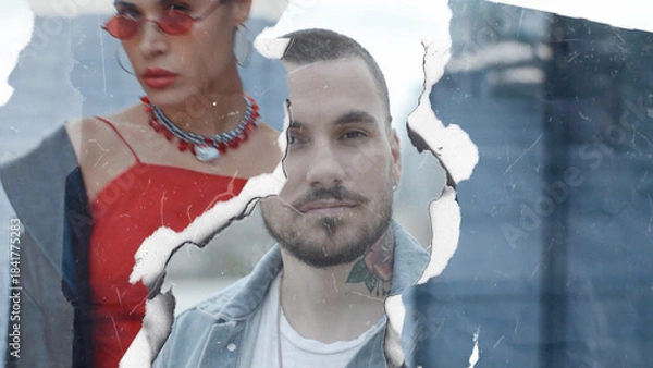 Obraz Paper Cut Transition 08