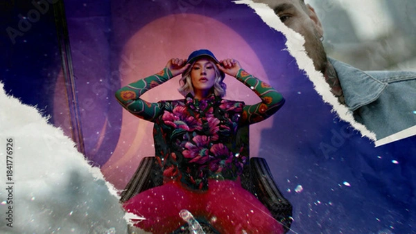 Obraz Paper Cut Transition 09