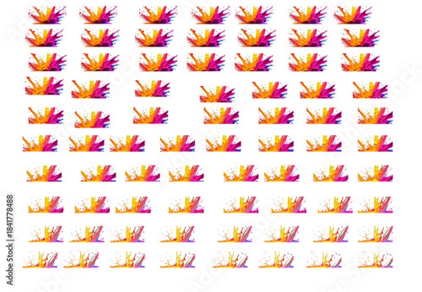 Obraz color splash image sequence for animation