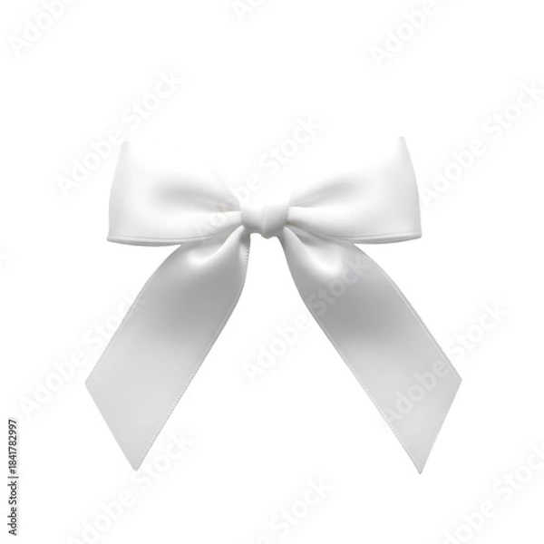 Obraz Elegant White Bow Ribbon for Festive Decor