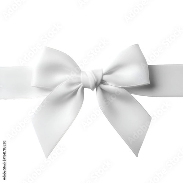 Obraz Elegant White Satin Ribbon Bow Element Design