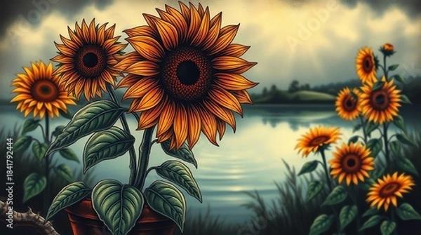 Obraz Sun Flowers