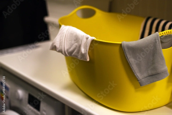 Obraz A basin with washed laundry