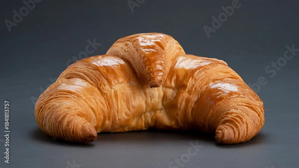 Obraz croissant on white background