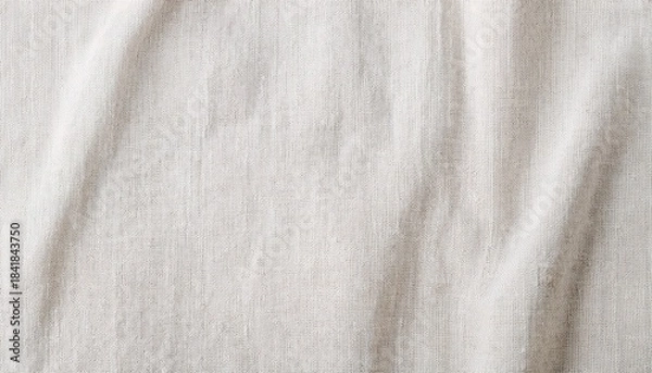 Obraz weathered pale white linen fabric texture background